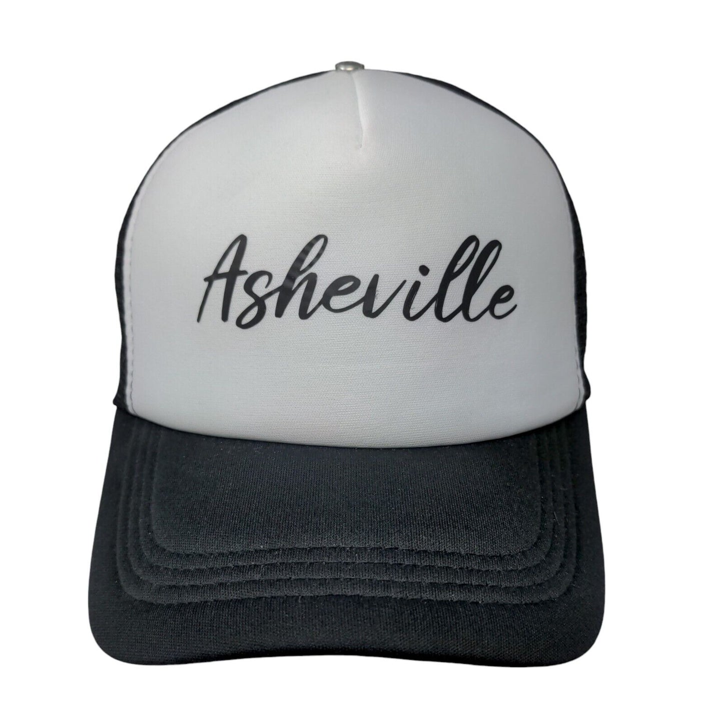 Asheville Snapback Mesh Back Trucker Hat Black One Size Colorblock