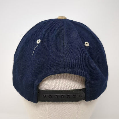 H. Kap Yin Yang Symbol Snapback Hat Blue White OS Green Underbrim Two Tone