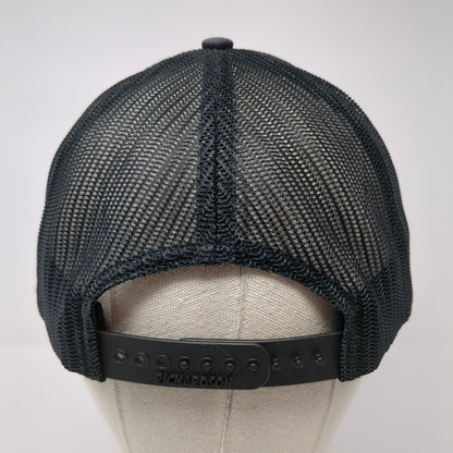 RYOBI Snapback Trucker Hat Black OS Adjustable Patch Mesh Back Richardson