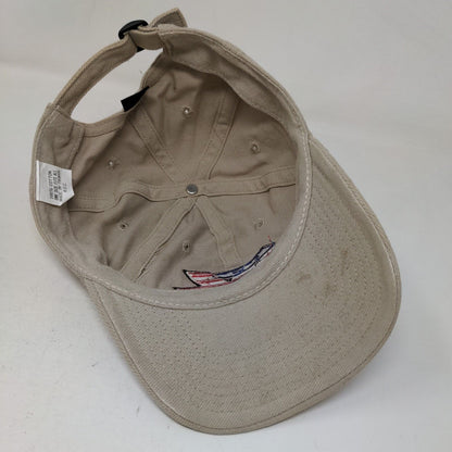 RedLine Men's Slideback Hat Tan Size OSFA Embroidered Patriotic Logo