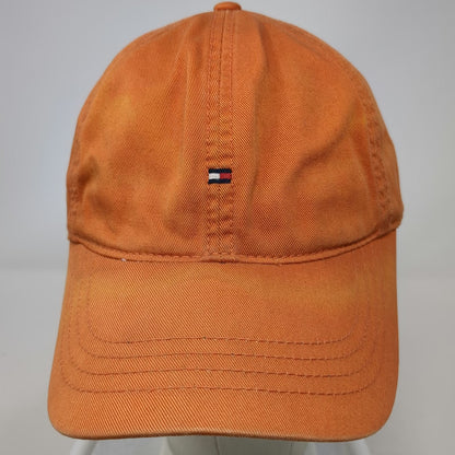 Tommy Hilfiger Baseball Cap Orange M Embroidered Logo Fitted Cotton Twill Hat