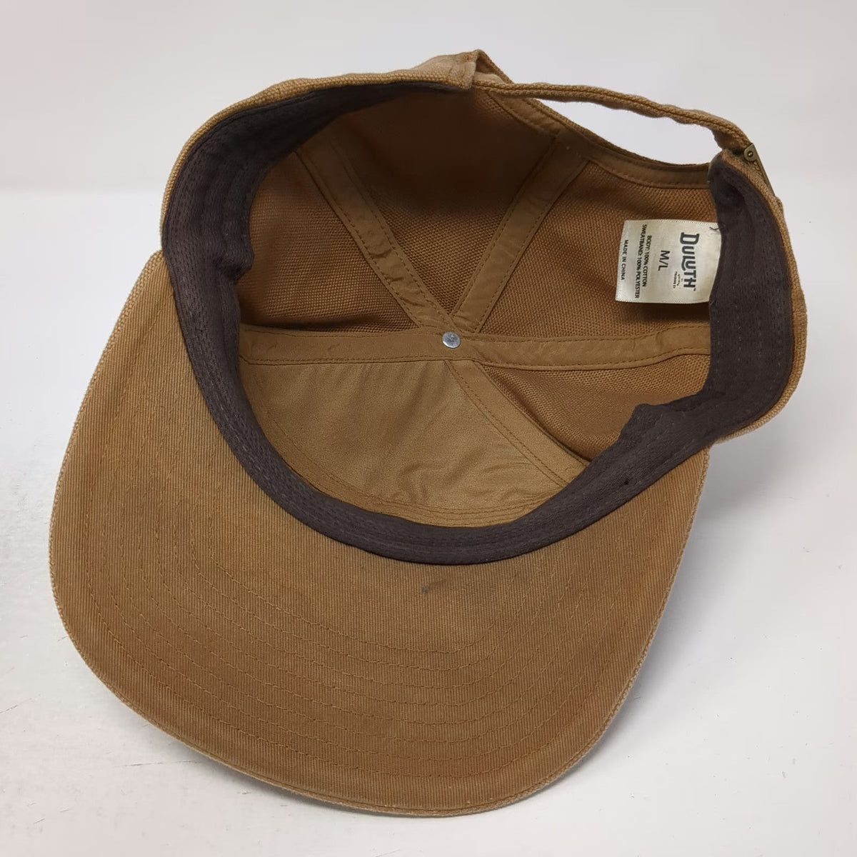 Duluth Trading Co Baseball Cap Brown L Slideback Cotton Logo Patch Hat Canvas