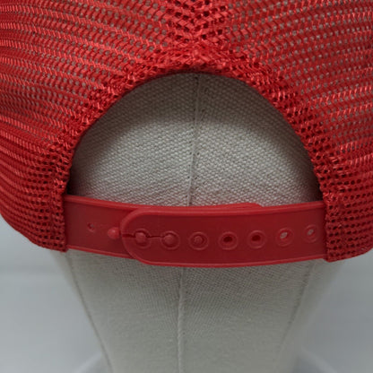 Tombstone Snapback Mesh Back Rope Trucker Hat Red OSFA Colorblock
