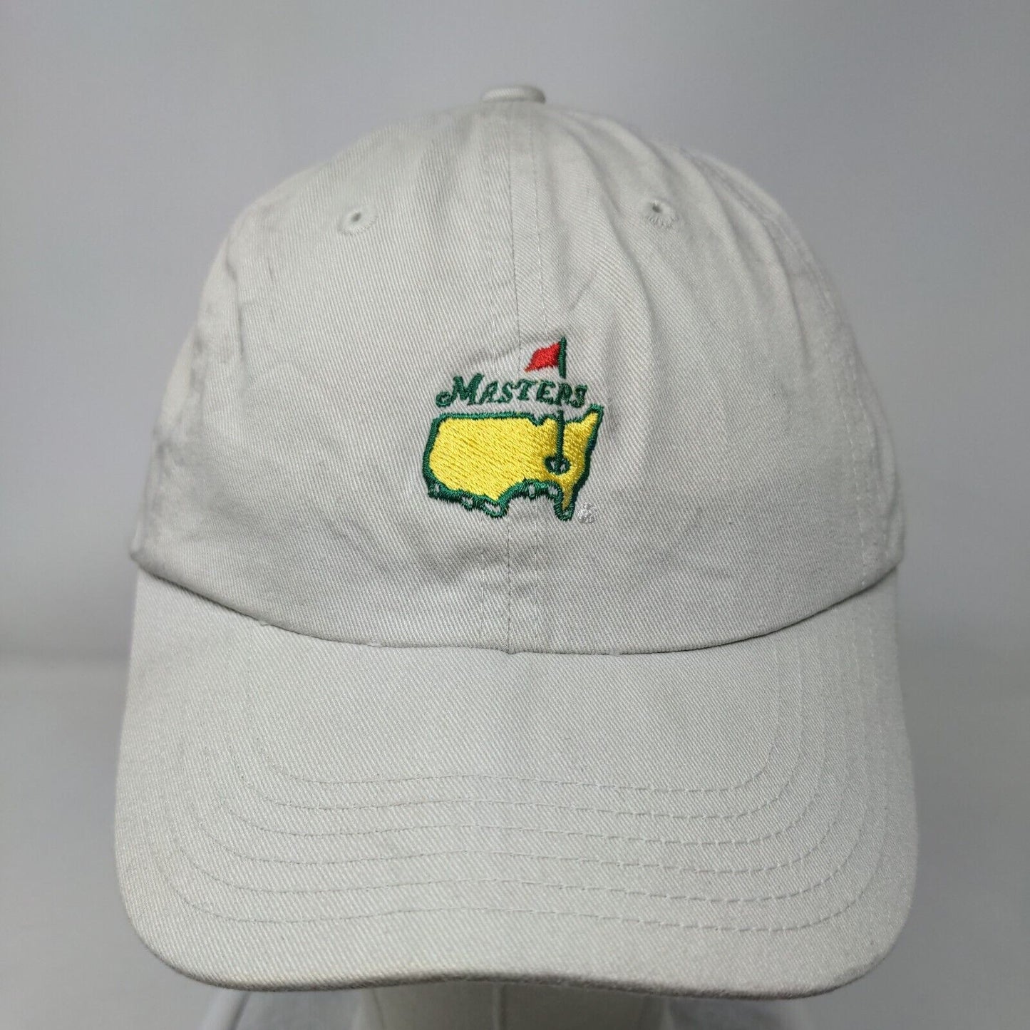 Masters Golf Slideback Hat Tan One Size Embroidered American Needle