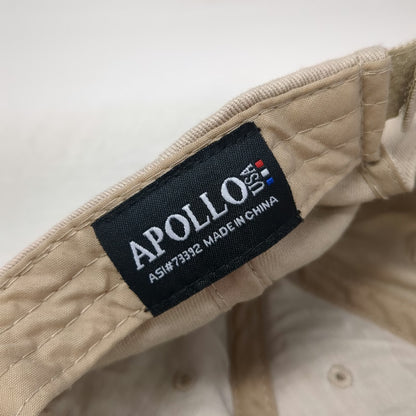 Apollo USA Baseball Cap Beige One Size CST Pine Tree Logo Embroidered Hat Curved