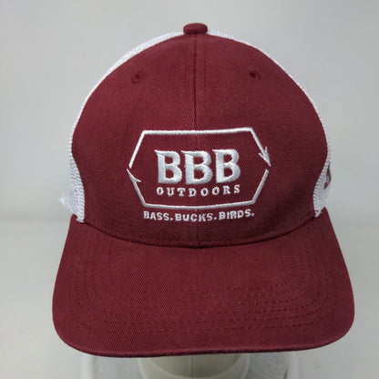 BBB Outdoors Bass Bucks Birds Trucker Hat Red One Size Adjustable Mesh Back