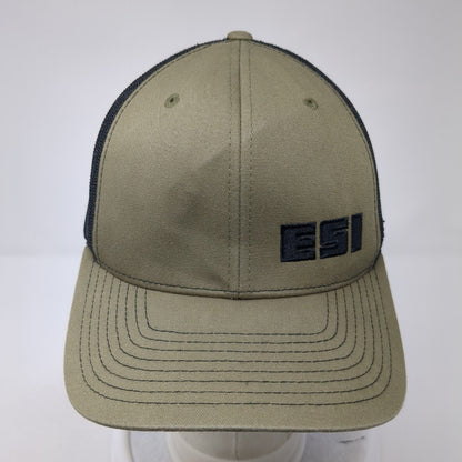 ESI Snapback Mesh Back Trucker Hat Green One Size Adjustable 6 Panel