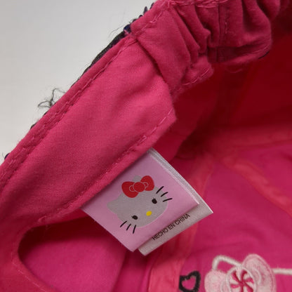 Hello Kitty by Sanrio Fitted Hat Pink One Size Embroidered Bow Sequin