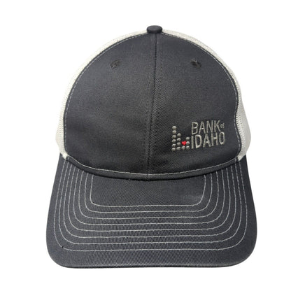 Bank Of Idaho Snapback Trucker Hat Gray OS Adjustable Mesh Back Port Authority