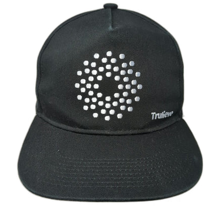 Trulieve 710 Black 5 Panel One Size Snapback Cotton Hat Embroidered Mandala Logo