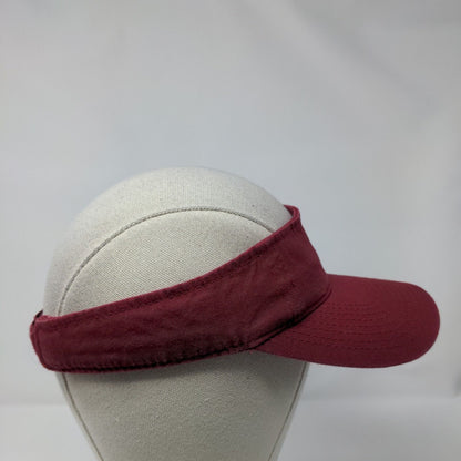 Row Adventures Strapback Visor Hat Red OSFM Adjustable Embroidered
