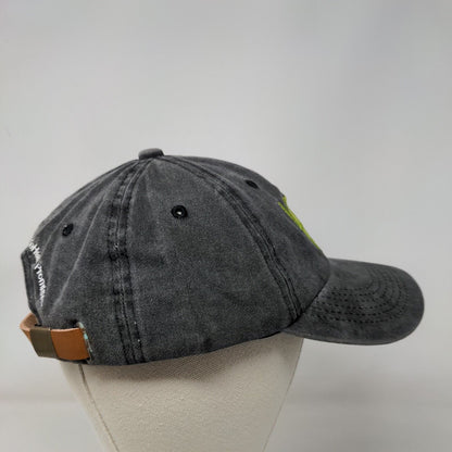 Huggle Hounds Slideback Hat Gray One Size Embroidered Leather Strap