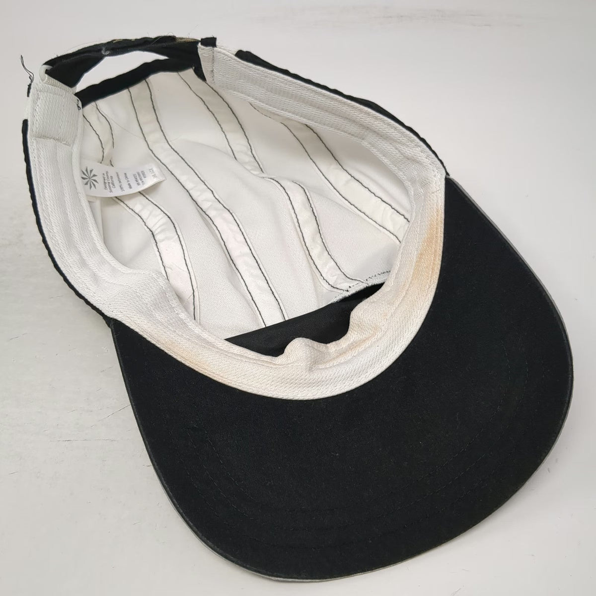 Athleta Baseball Cap White Black One Size Performance Running Mesh Logo Hat