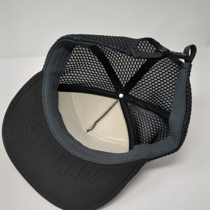 RAD Strapback Mesh Back Hat Black One Size Adjustable Solid Outdoor