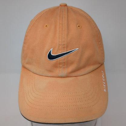 Nike Golf Strapback Hat Orange One Size Adjustable Embroidered 6 Panel