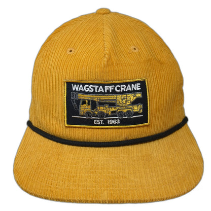 You Know. 5 Panel Yellow Hat OSFM Wagstaff Crane Corduroy Rope Snapback Patch