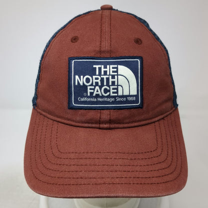 The North Face Trucker Hat Red Blue One Size Snapback Logo Patch California Hat