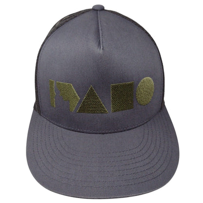 Idaho Snapback Trucker Hat Gray OSFA Adjustable Mesh Back 6 Panel Sport-Tek