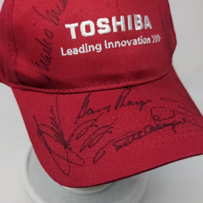 Toshiba Leading Innovation Hat Red OSFA Signed Port & Company 6 Panel