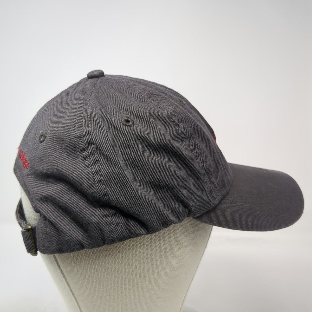 Baseball Cap Gray One Size Muhlenberg College Red Script M Slideback hat