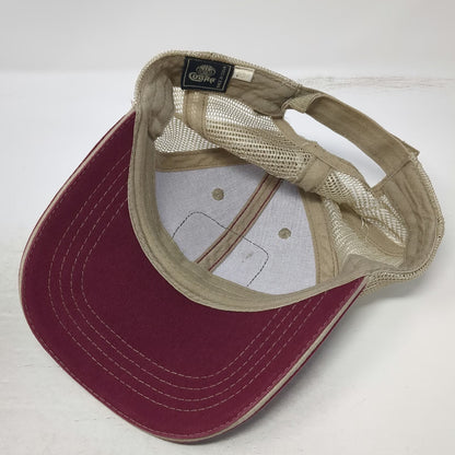 Cobra Baseball Cap Red Beige One Size Mesh Back Mountain River Outfitters Hat