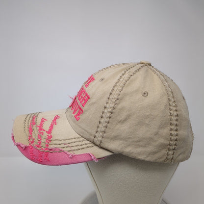 Live Laugh Love Slideback Hat Tan One Size Adjustable KB ETHOS 6 Panel