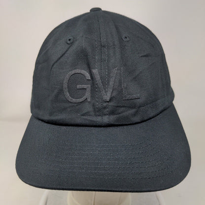 GVL Slideback Hat Black One Size Embroidered Logo Adjustable Richardson