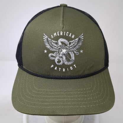 Bass Pro Shops Trucker Hat Green One Size Snapback American Patriot Eagle Rope