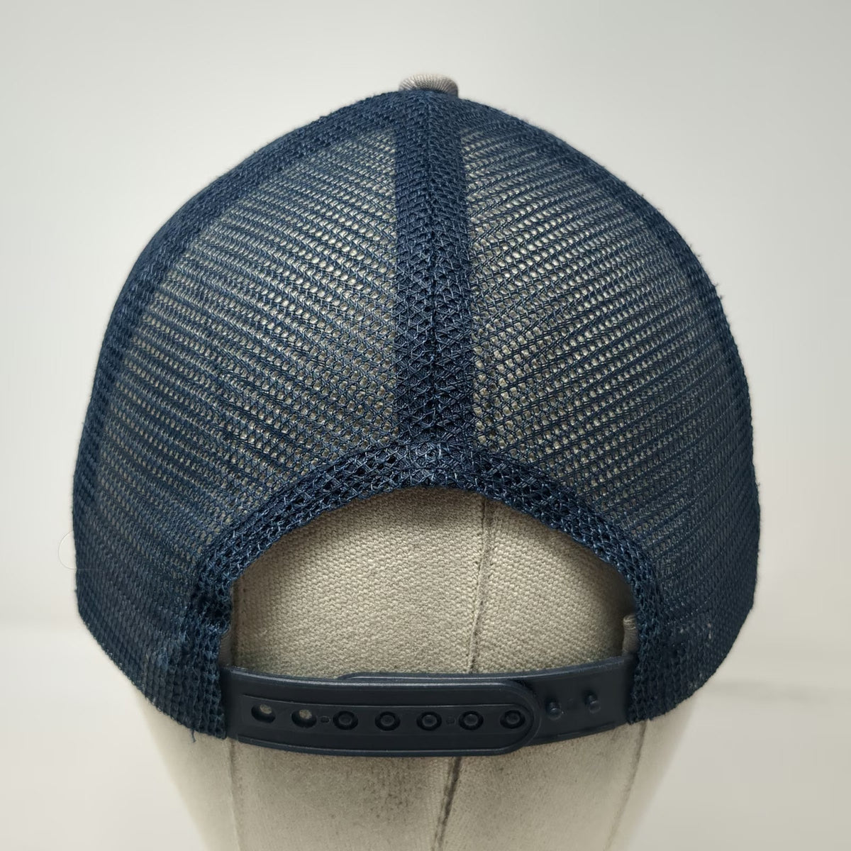 Ace USA Trucker Hat Gray Blue Gold One Size Alaska Mountain Patch Snapback