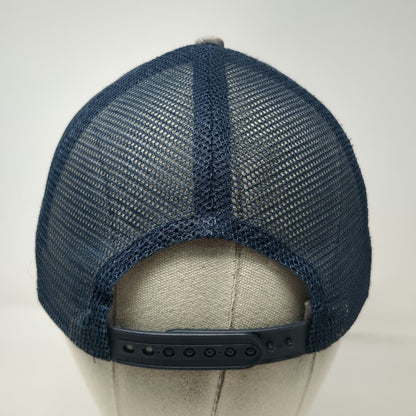 Ace USA Trucker Hat Gray Blue Gold One Size Alaska Mountain Patch Snapback