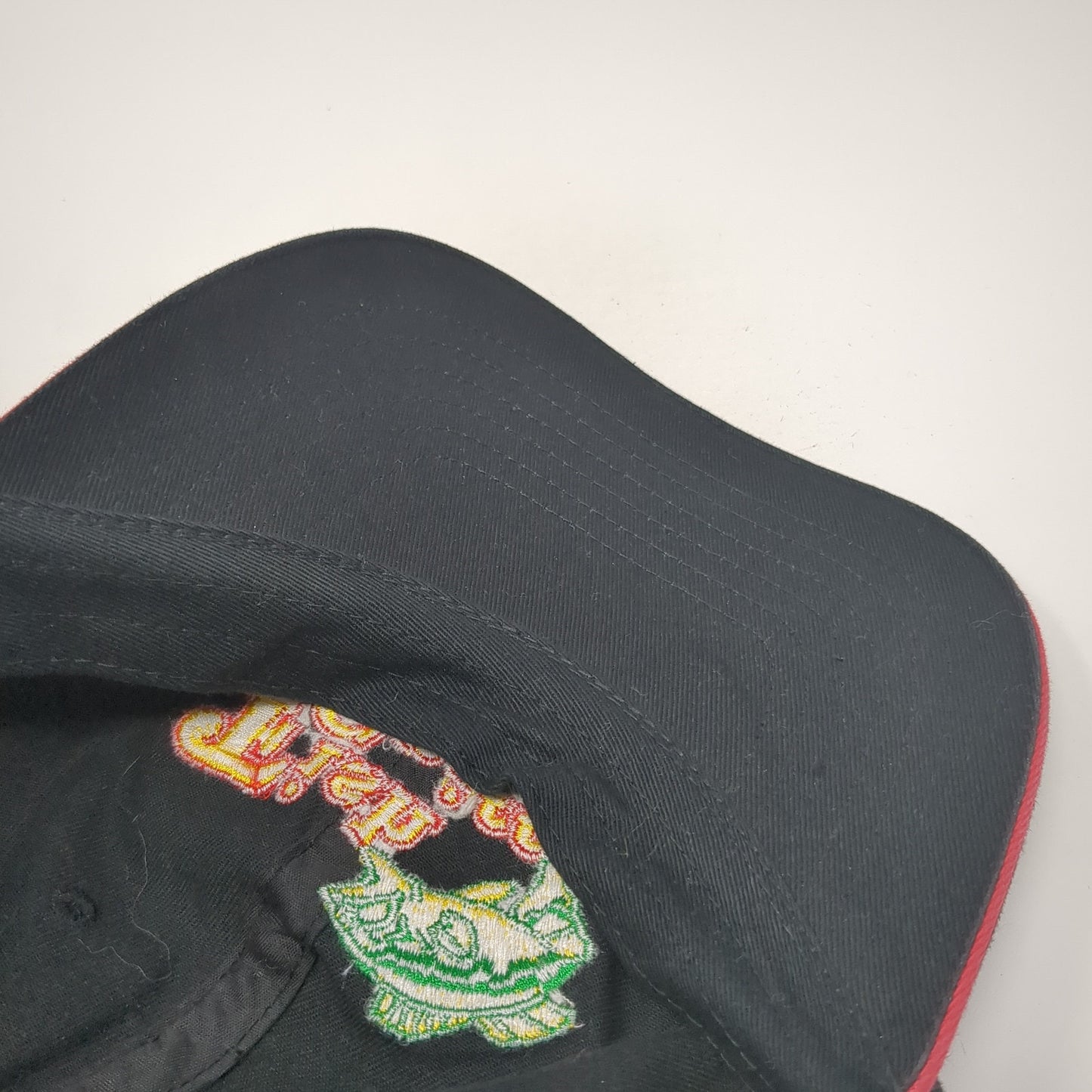 Fish Sniffer Slideback Hat Black One Size Adjustable Embroidered Outdoor