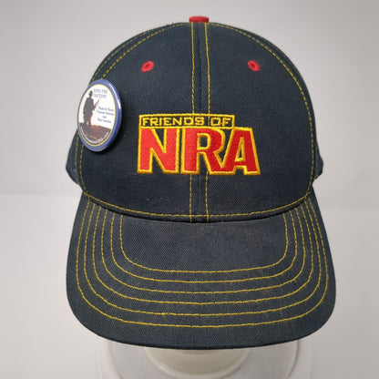 Friends of NRA Strapback Hat Blue One Size Adjustable Embroidered Pin