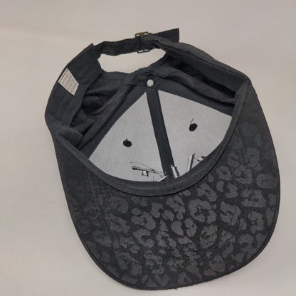 Unbranded Slideback Hat Black One Size Embroidered Animal Print 6 Panel