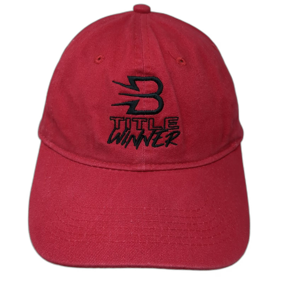 Port & Company Red Baseball Cap One Size Title Winner Embroidered Cotton Hat