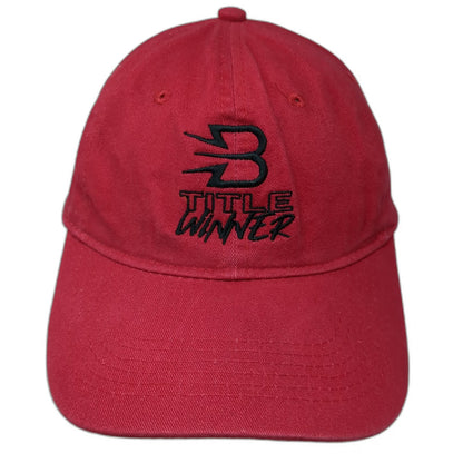 Port & Company Red Baseball Cap One Size Title Winner Embroidered Cotton Hat