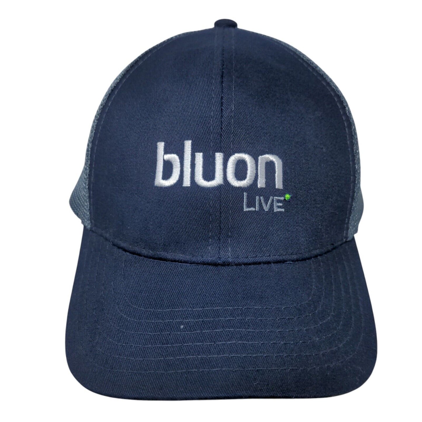 Bluon Live Snapback Mesh Back Trucker Hat Blue OSFM Embroidered