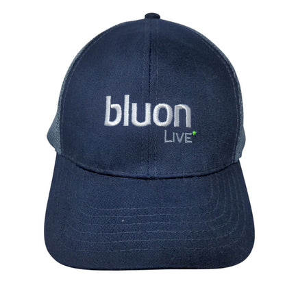 Bluon Live Snapback Mesh Back Trucker Hat Blue OSFM Embroidered