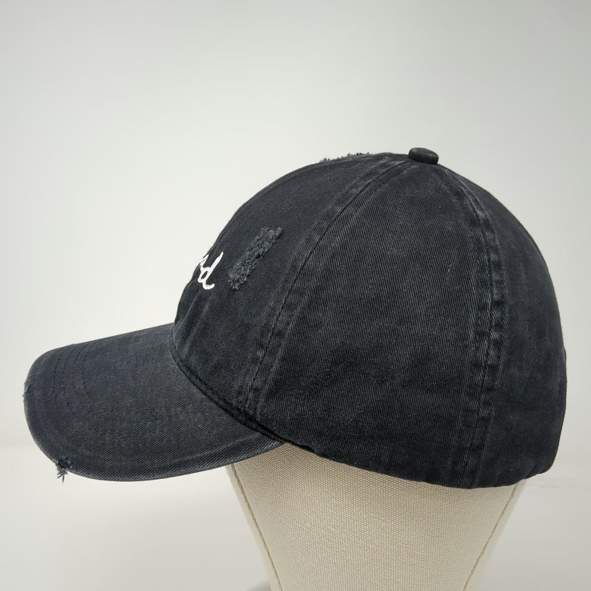 David and Young Baseball Cap Black One Size Squad Embroidery Slideback Hat