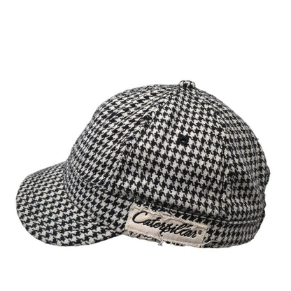 Caterpillar Slideback Hat Multicolor OS Adjustable Houndstooth Embroidered