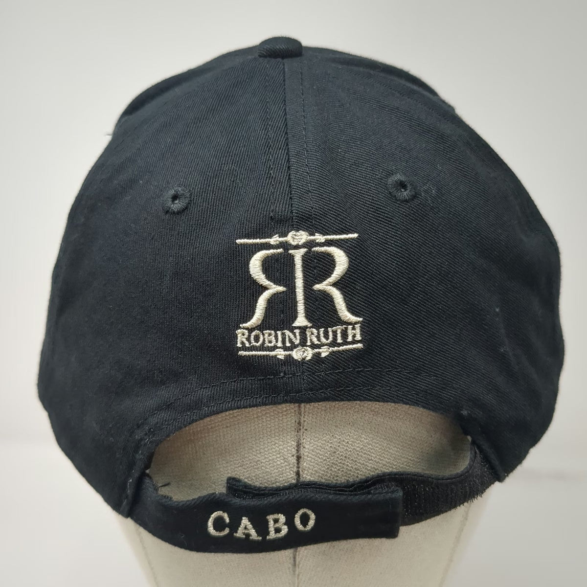 Robin Ruth Cabo San Lucas Baseball Cap Black One Size Strapback Patch Cotton Hat