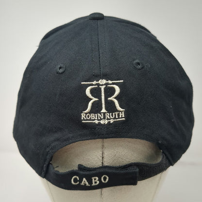 Robin Ruth Cabo San Lucas Baseball Cap Black One Size Strapback Patch Cotton Hat