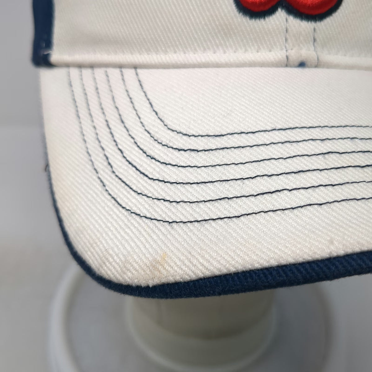 Boston Red Sox MLB T.E.I. Baseball Cap White Blue One Size Embroidered Logo Hat