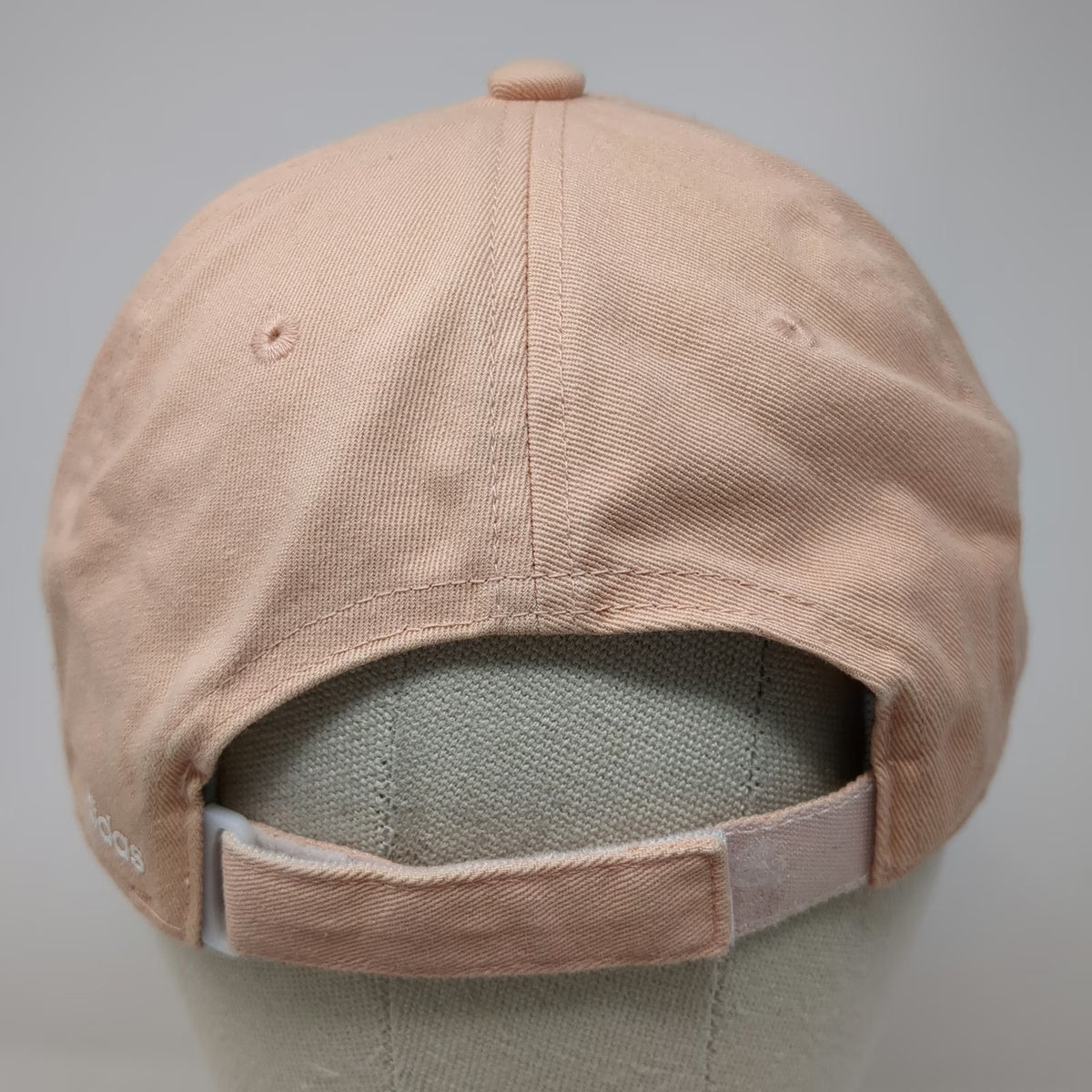 Adidas Baseball Cap Pink One Size Strapback Distressed Embroidered Logo Hat