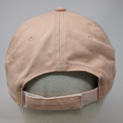 Adidas Baseball Cap Pink One Size Strapback Distressed Embroidered Logo Hat
