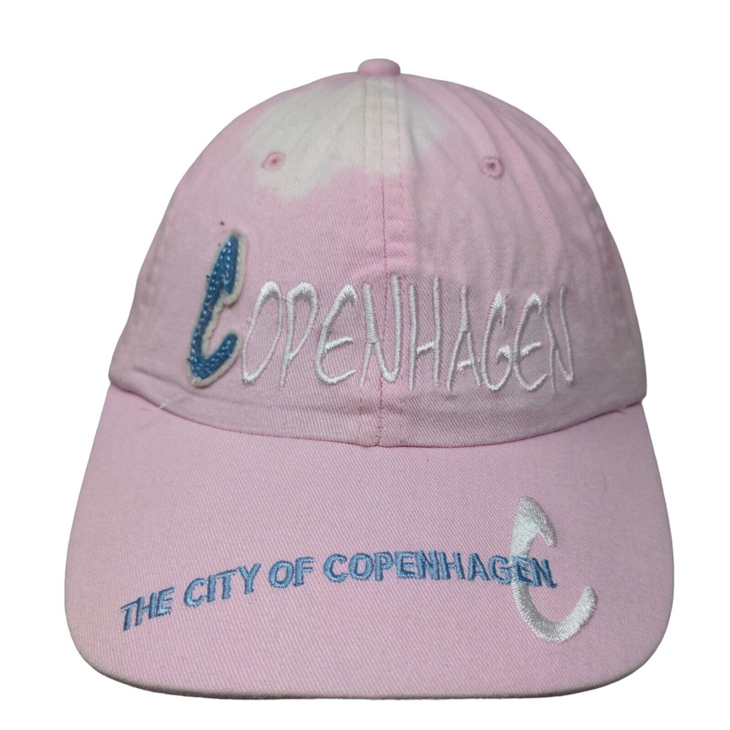 The City Of Copenhagen Strapback Hat Pink One Size Embroidered