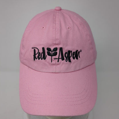 Red Aspen Slideback Hat Pink OS Adjustable Embroidered Vented Holes 6 Panel
