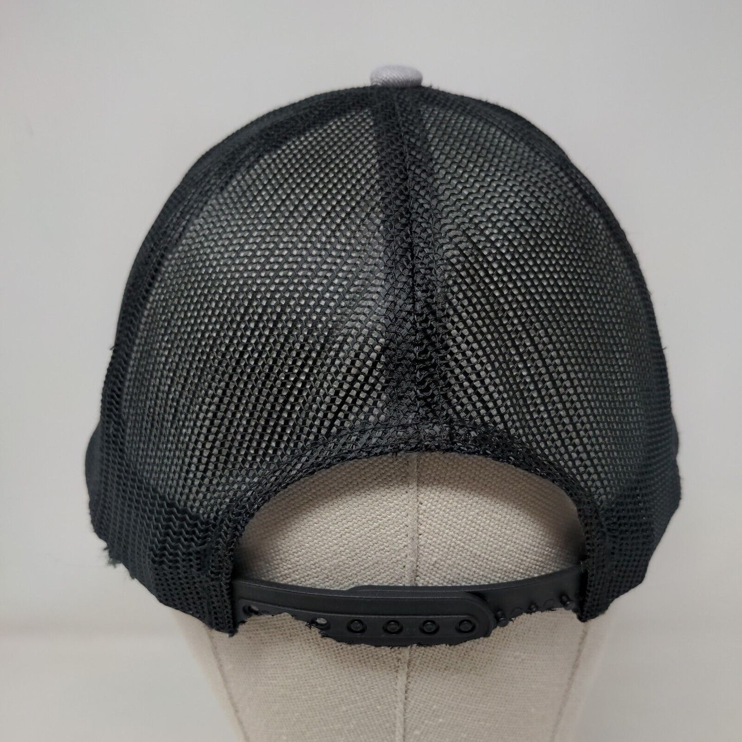 Port Authority Snapback Trucker Hat Gray One Size Adjustable Embroidered