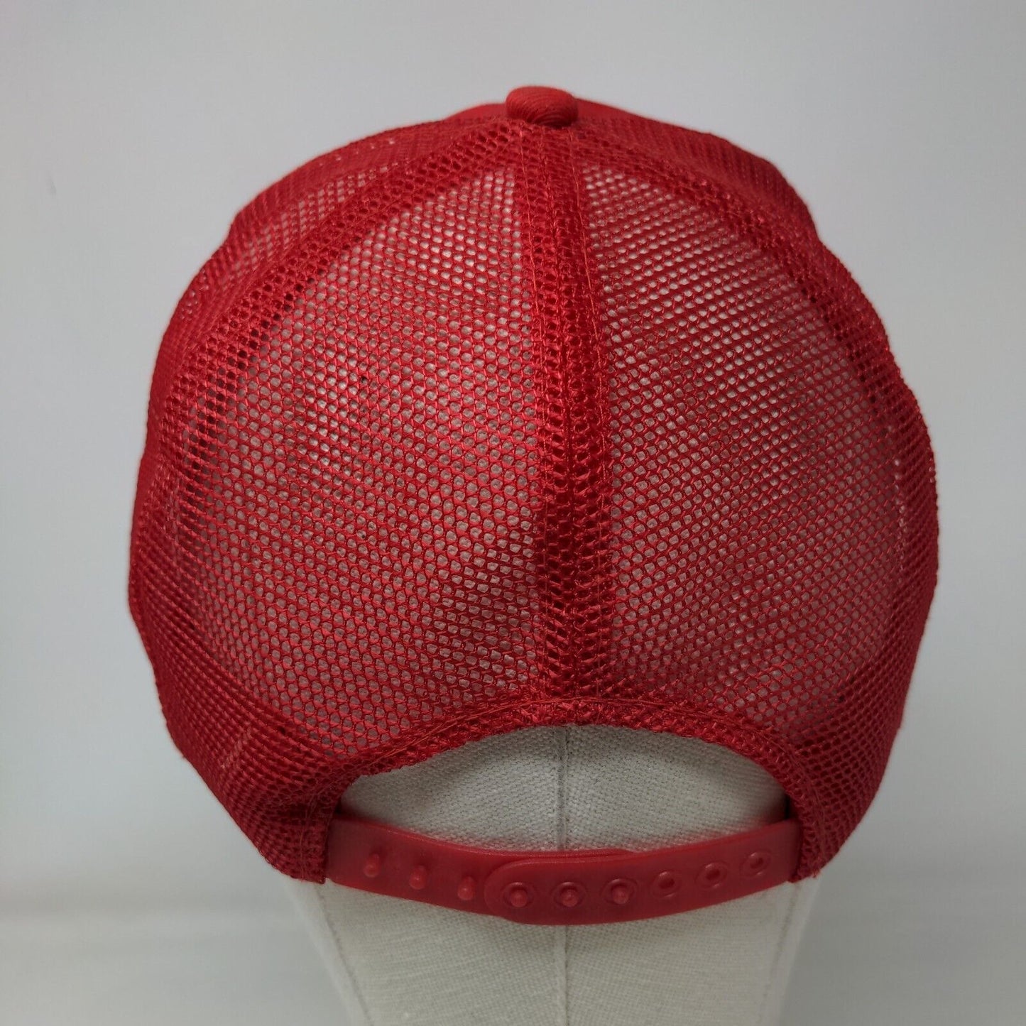 Unbranded Snapback Trucker Hat Red OSFA Adjustable Mesh Back Blank Polyester