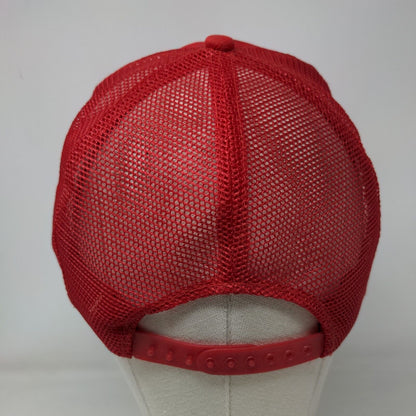 Unbranded Snapback Trucker Hat Red OSFA Adjustable Mesh Back Blank Polyester
