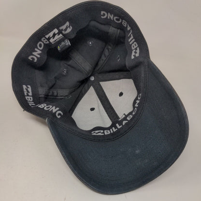 Billabong Fitted Hat Black Large/XL Embroidered Logo 6 Panel Vent Holes